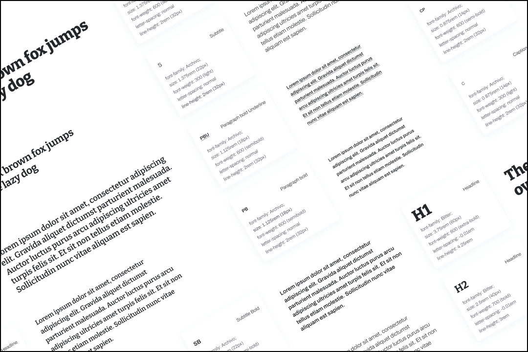Typography documentation example
